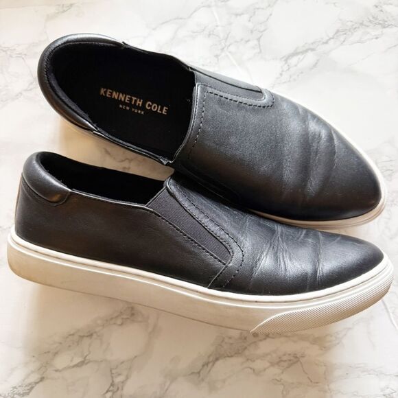 Kenneth Cole leather pointed sneakers slip on - Picture 1 of 8
